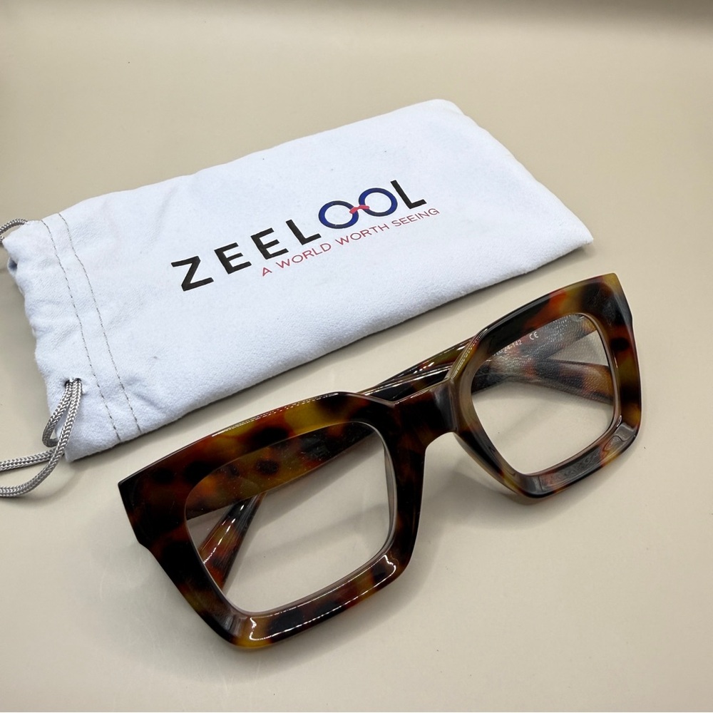 Zeelool Tortoise Square Glasses - Brown Tortoise- no prescription